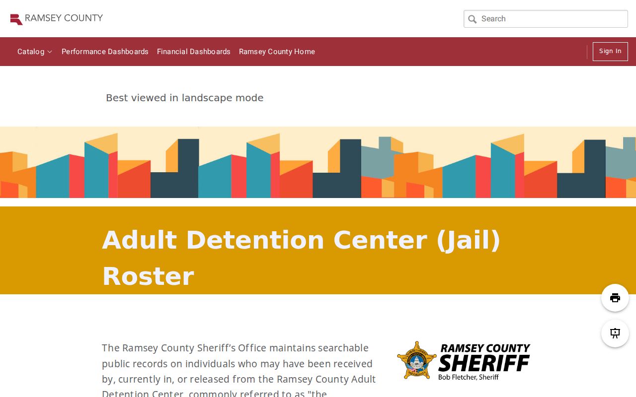 St. Paul residents directory Ramsey County jail dashboard