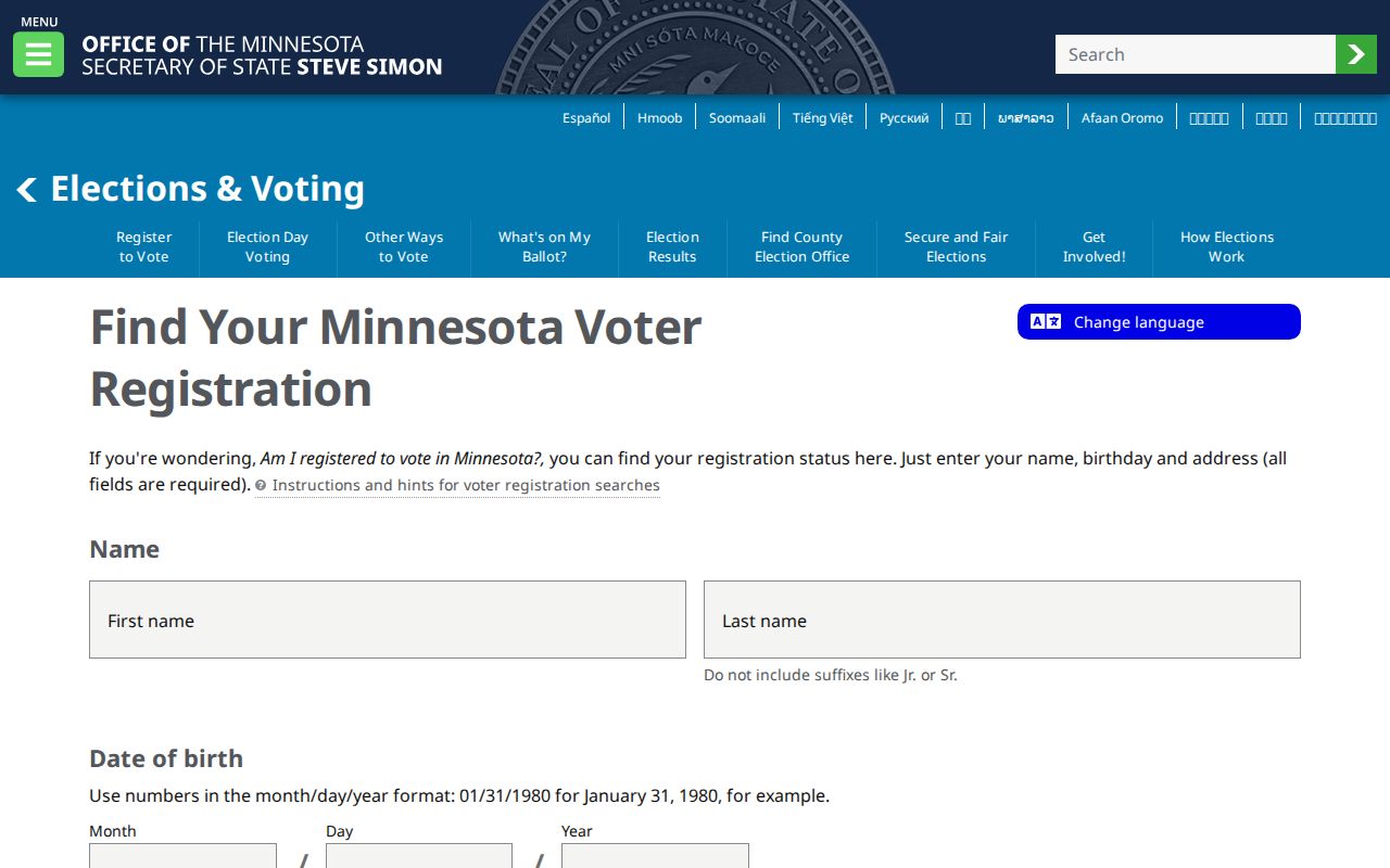 St. Paul residents directory Minnesota voter registration lookup