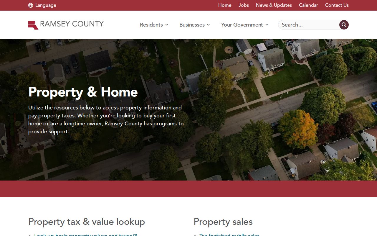 St. Paul residents directory Ramsey County property search entry