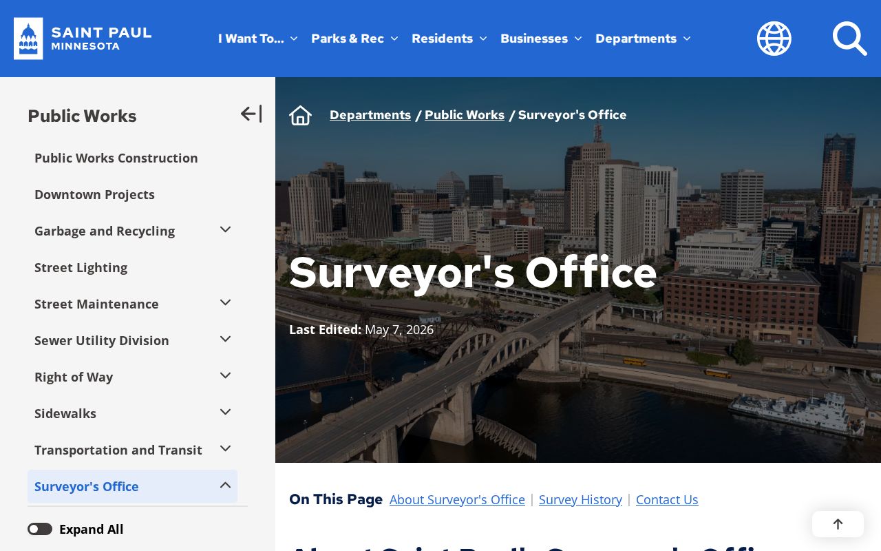 St. Paul neighbors survey and mapping records for block boundaries